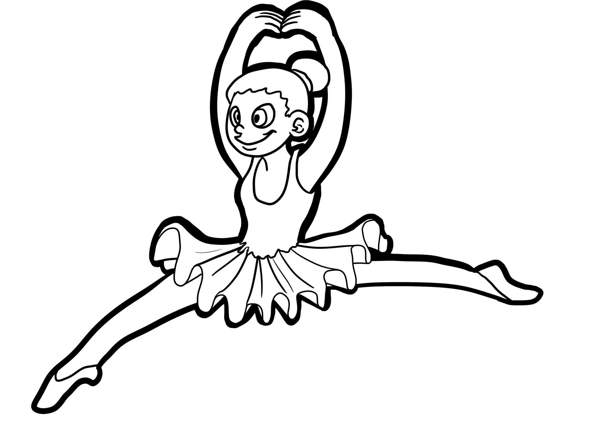 En ballerina som utför ett graciöst grand jeté, vilket visar den klassiska dansens elegans.